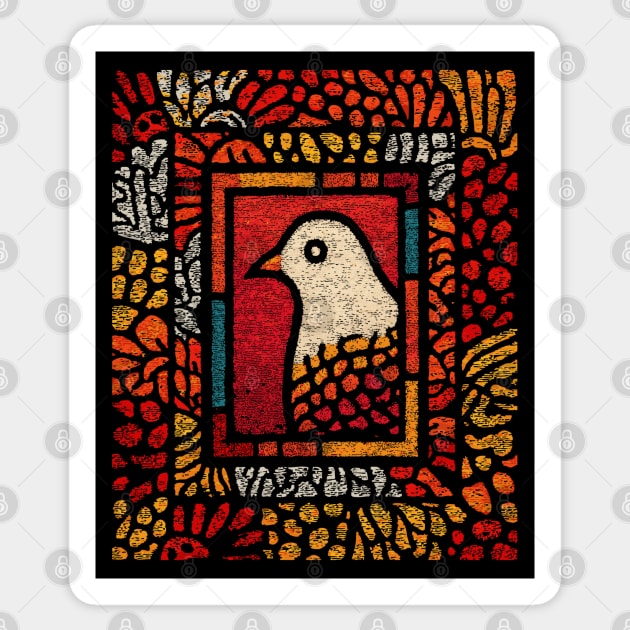 Sacred Dove | Medieval Stained Glass Sticker by TuncGK